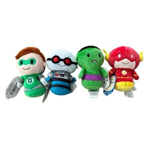 Lot of 4 Hallmark Superheroes Itty Bittys 4.5" Plush NWT